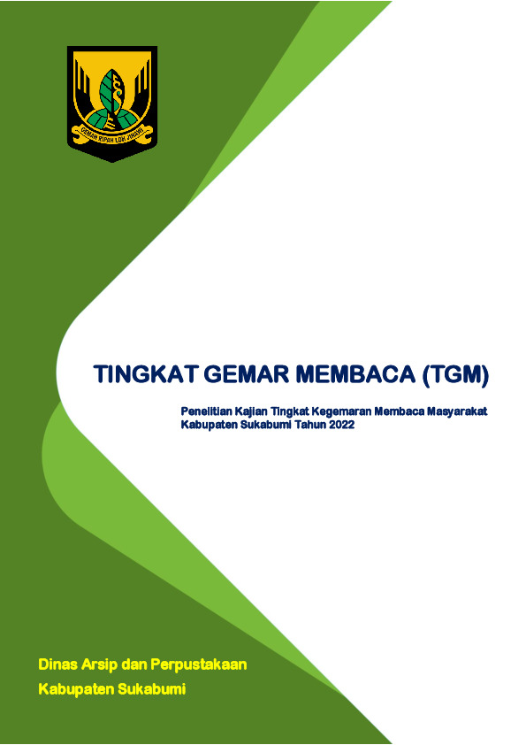 Tingkat Gemar Membaca (TGM) Kabupaten Sukabumi Tahun 2022